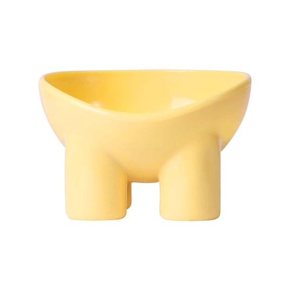 Tilted Elevated Cat Food Bowl, Raised Feeding Dish for Cats and Small Dogs, Anti-Vomit Design Reduces Neck Strain, Promotes Digestion, Durable Recycled Material