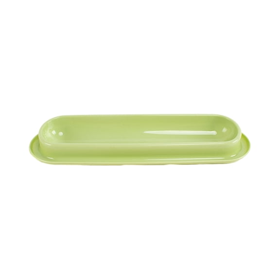 Tilted Food Bowl Neck Anti-Vomiting 15° Slanted Water Bowls 13.6" Long Single Dish for Multiple Kitten