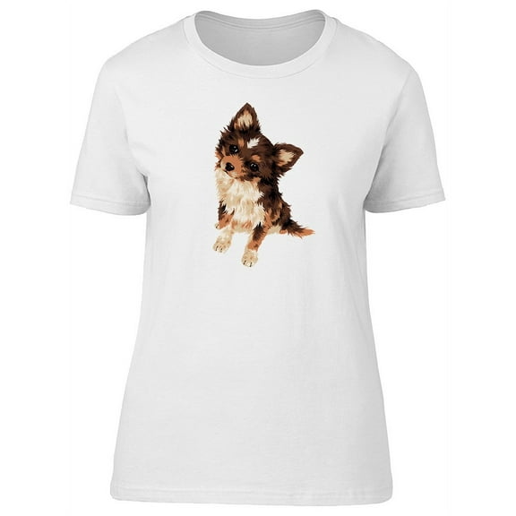 Tilted Head Puppy T-Shirt Women -Image by Shutterstock, Female Medium