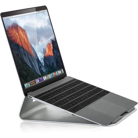 Tilted Laptop Riser for MacBook and iPad Pro - Ergonomic Laptop and Tablet Wedge - Notebook Cooling Stand