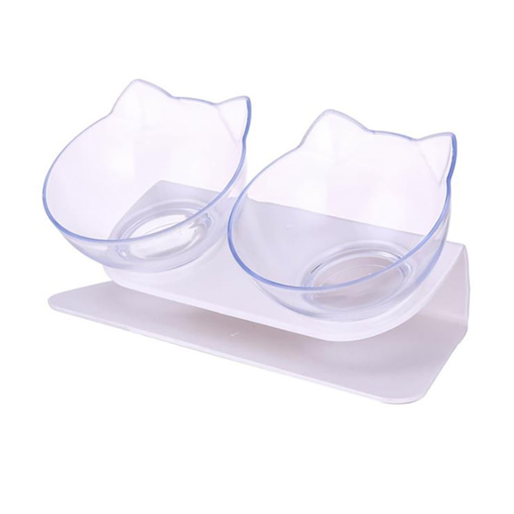 Tilted Raised Posture Cat Food Bowl Neck Protection Anti Vomiting 15