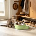 thumbnail image 1 of Tilted Stainless Steel Pet Bowl, 15° Raised Cat and Dog Food Bowl with Non-Slip Base, Feeder for Small to Medium Pets, 1 of 6