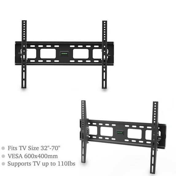 Tilting TV Wall Mount Bracket for 32-70 Inch Flat Screen TVs/ Curved TVs, Low Profile TV Wall Mount TV Bracket, VESA 400x600mm Weight up to 110 LBS
