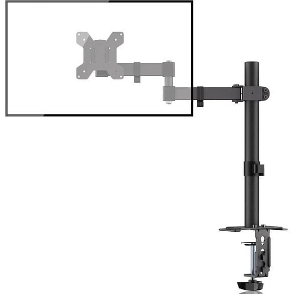 Monitor Mount Single Fully Adjustable Arm Fits One Screen 13-32 inch 22lbs for Monitor Computer Screen 13 15 17 19 20 22 23 24 26 27 30 32 inch VESA 75 100 (MD7421)