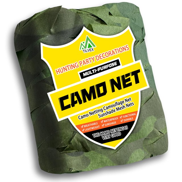 Tilvex Camouflage Netting Camo Netting, Bulk Roll Camo Net Mesh 5ft x 6