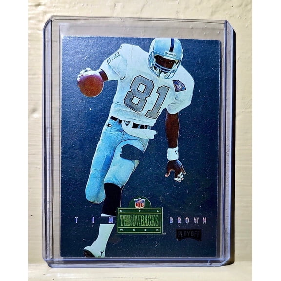 Tim Brown 1994 Playoff NFL Week Throwbacks Football #15 Card Raiders
