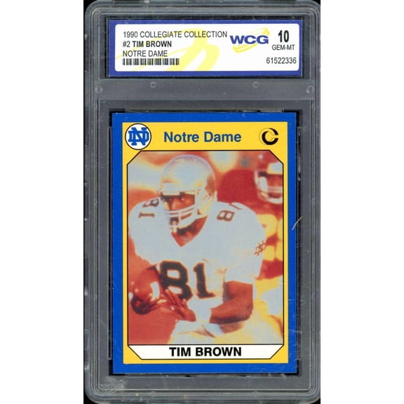 Tim Brown Card 1990 Collegiate Collection #2 WCG 10