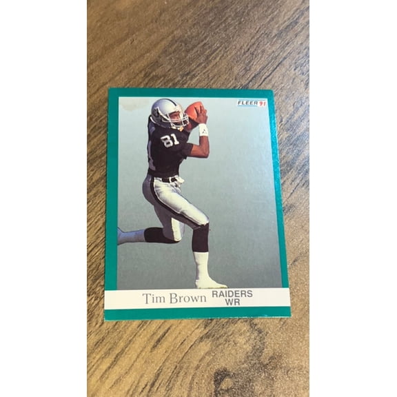 Tim Brown Los Angeles Raiders NFL 1991 Fleer 104
