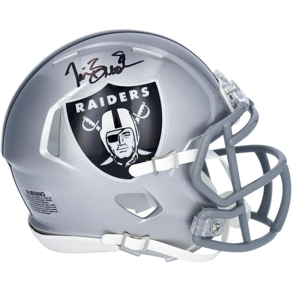 Tim Brown Oakland Raiders Autographed Riddell Speed Mini Helmet - Fanatics Authentic Certified