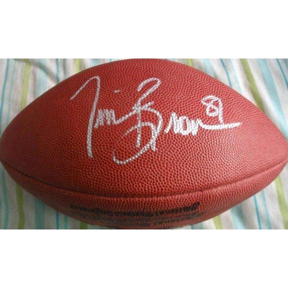 Tim Brown autographed Wilson NFL game model football JSA Raiders