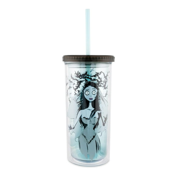 Tim Burton's Corpse Bride Emily 20-Ounce Carnival Cup With Lid and Straw