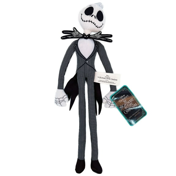 Tim Burton's Nightmare Before Christmas 16-Inch Tall Jack Skellington Plush, Kids Toys for Ages 3 Up