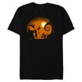 thumbnail image 1 of Tim Burton’s Nightmare Before Christmas Halloween Silhouette - Short Sleeve Blended T-Shirt for Adults - Customized-Black Snow Heather, 1 of 5