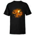 thumbnail image 1 of Tim Burton’s Nightmare Before Christmas Halloween Silhouette - Short Sleeve T-Shirt for Kids - Customized-Black, 1 of 5
