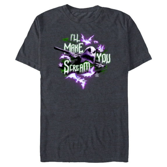 Tim Burton’s Nightmare Before Christmas I’ll Make You Scream - Short Sleeve Blended T-Shirt for Adults - Customized-Denim Snow Heather