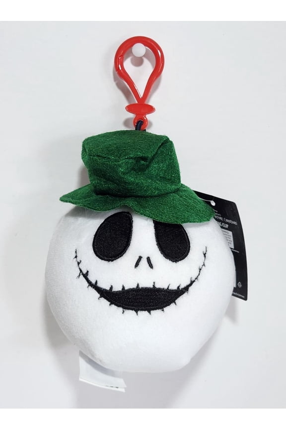 Tim Burton's Nightmare Before Christmas Jack Skellington Plush Bag Clip Disney