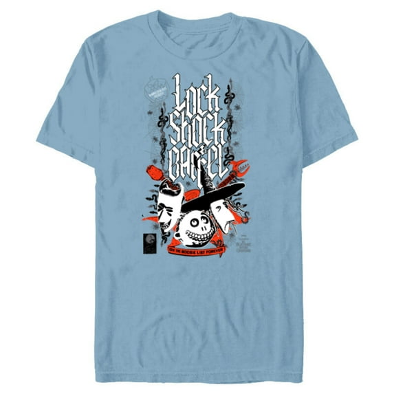 Tim Burton’s Nightmare Before Christmas Lock Shock Barrel - Short Sleeve Blended T-Shirt for Adults - Customized-Celadon Snow Heather