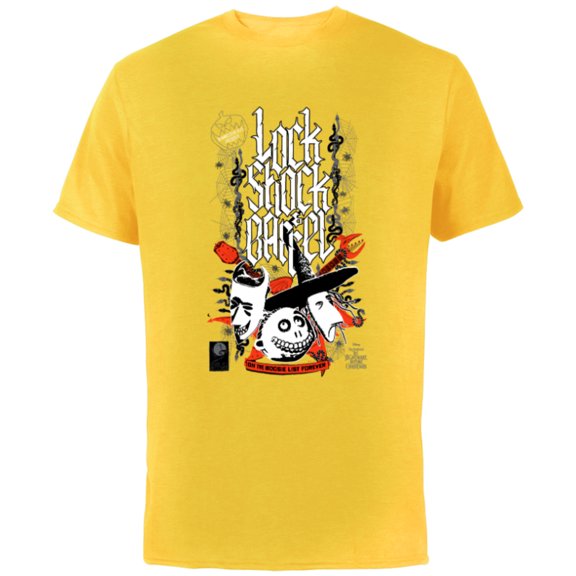 Tim Burton’s Nightmare Before Christmas Lock Shock Barrel - Short Sleeve Cotton T-Shirt for Adults - Customized-Sunflower