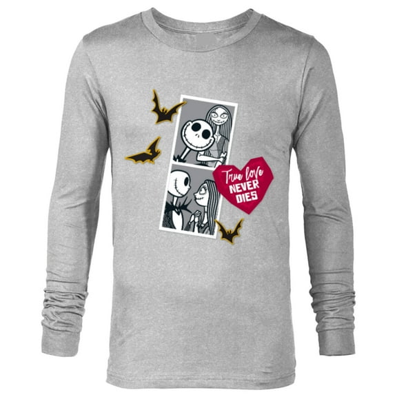 Tim Burton’s The Nightmare Before Christmas Jack Sally Heart - Long Sleeve T-Shirt for Men - Customized-Athletic Heather