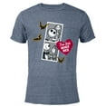 thumbnail image 1 of Tim Burton’s The Nightmare Before Christmas Jack Sally Heart - Short Sleeve Blended T-Shirt for Adults - Customized-Navy Heather, 1 of 5