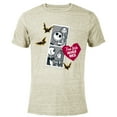 thumbnail image 1 of Tim Burton’s The Nightmare Before Christmas Jack Sally Heart - Short Sleeve Blended T-Shirt for Adults - Customized-Yellow, 1 of 5