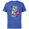 thumbnail image 1 of Tim Burton’s The Nightmare Before Christmas Jack Sally Heart - Short Sleeve Cotton T-Shirt for Adults - Customized-Royal Heather, 1 of 5