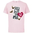 thumbnail image 1 of Tim Burton’s The Nightmare Before Christmas Jack Sally Heart - Short Sleeve Cotton T-Shirt for Adults - Customized-Soft Pink, 1 of 5