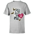 thumbnail image 1 of Tim Burton’s The Nightmare Before Christmas Jack Sally Heart - Short Sleeve T-Shirt for Kids - Customized-Athletic Heather, 1 of 5