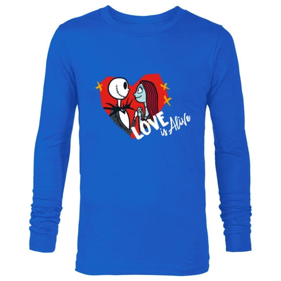 Tim Burton’s The Nightmare Before Christmas Love is Alive - Long Sleeve T-Shirt for Men - Customized-Royal