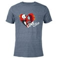 thumbnail image 1 of Tim Burton’s The Nightmare Before Christmas Love is Alive - Short Sleeve Blended T-Shirt for Adults - Customized.-Navy Heather, 1 of 5