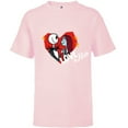 thumbnail image 1 of Tim Burton’s The Nightmare Before Christmas Love is Alive - Short Sleeve T-Shirt for Kids - Customized-Soft Pink, 1 of 5
