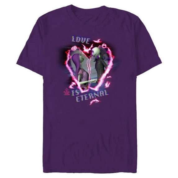 Tim Burton’s The Nightmare Before Christmas Love is Eternal - Short Sleeve Blended T-Shirt for Adults - Customized-Berry Snow Heather