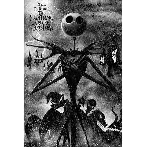 Tim Burton's The Nightmare Before Christmas - Movie Poster Print (Lightning)