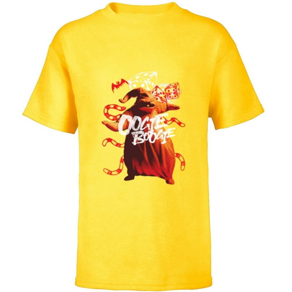 Tim Burton’s The Nightmare Before Christmas Oogie Boogie - Short Sleeve T-Shirt for Kids - Customized-Yellow