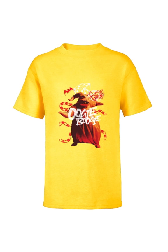 Tim Burton’s The Nightmare Before Christmas Oogie Boogie - Short Sleeve T-Shirt for Kids - Customized-Yellow