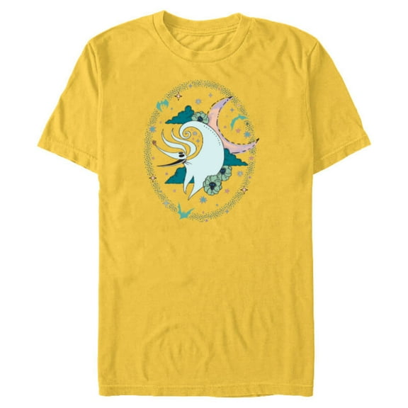 Tim Burton’s The Nightmare Before Christmas Zero Moonlight - Short Sleeve Blended T-Shirt for Adults - Customized-Yellow