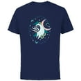 thumbnail image 1 of Tim Burton’s The Nightmare Before Christmas Zero Moonlight - Short Sleeve Cotton T-Shirt for Adults - Customized-Athletic Navy, 1 of 5