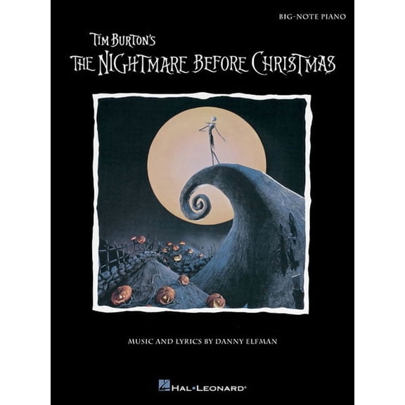Tim Burton's the Nightmare Before Christmas: Big-Note Piano, (Paperback)