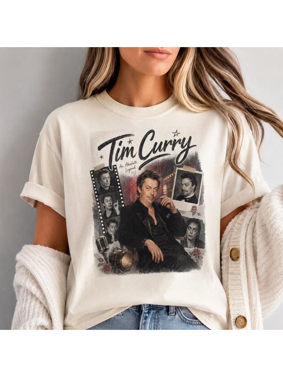 Tim Curry Vintage Graphic T-Shirt, Retro Movie Legend Collage Unisex Tee