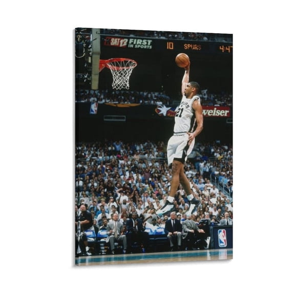 Tim Duncan Dunk Poster Wall Art Picture Painting Poster Canvas Print Posters Artworks Bedroom Living Room Decor 24x36inch(60x90cm)
