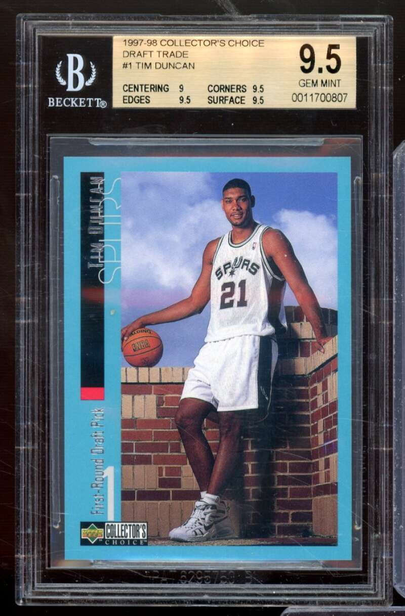 Tim Duncan Rookie Card 1997-98 Collectors Choice BGS 9.5 - Walmart ...