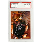 Tim Duncan San Antonio Spurs 1997 Topps Finest Basketball #101 RC Rookie Card - PSA 10 GEM MINT