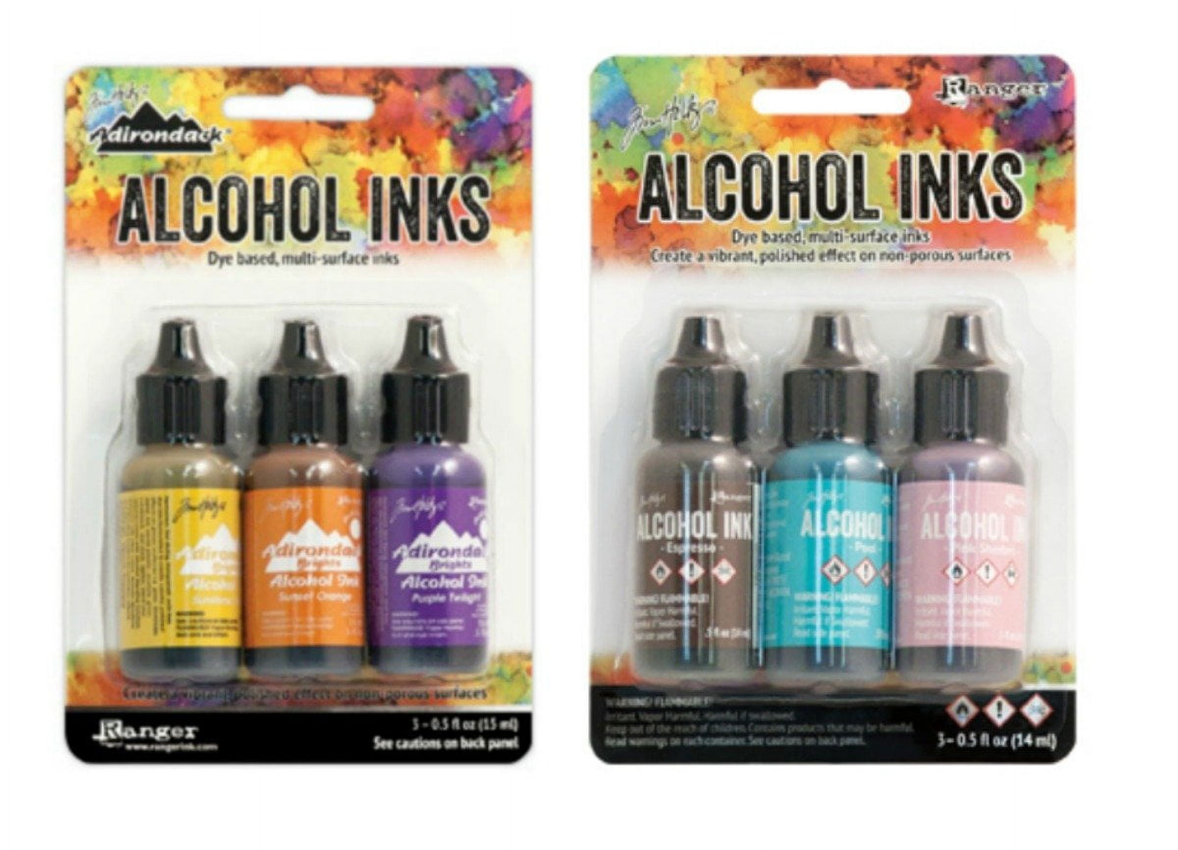Tim Holtz Adirondack Alcohol Ink Bundle  Summit View and Retro Cafe Ink Set
