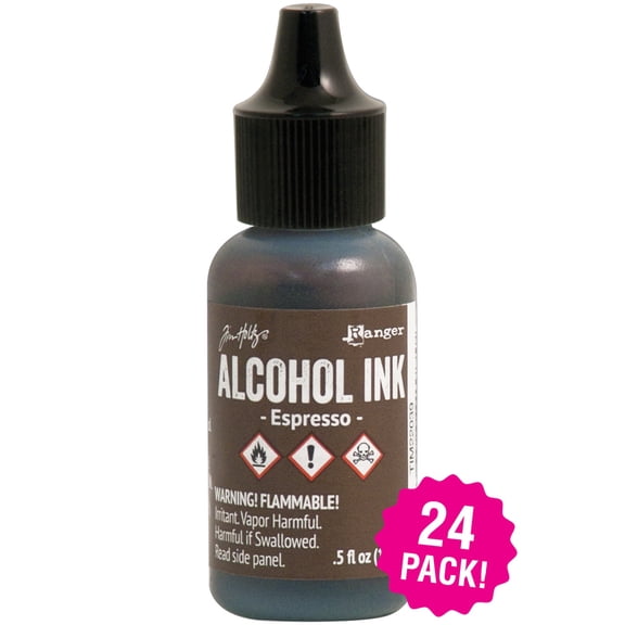 Multipack of 24 - Tim Holtz Alcohol Ink .5oz-Espresso
