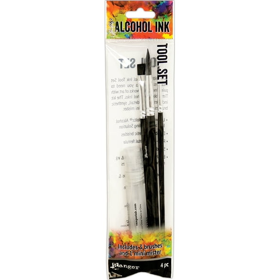 Tim Holtz Alcohol Ink Tool Set-Includes 3 Brushes & Mini Mister