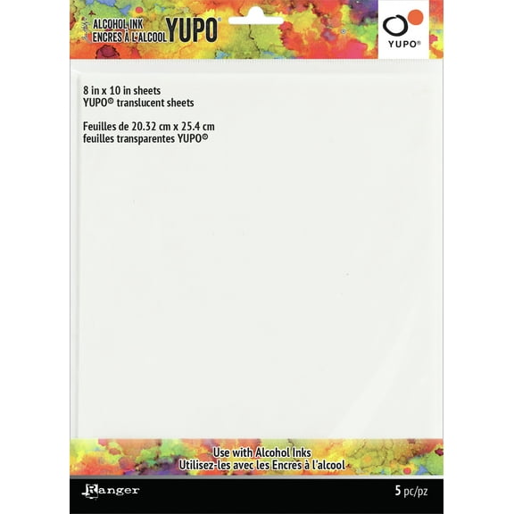 Tim Holtz Alcohol Ink Transucent Yupo Paper 104lb 5/Pkg-8"X10"