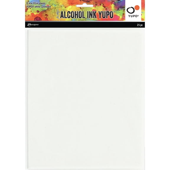 Tim Holtz Alcohol Ink White Yupo Paper 25/Pkg-8"X10"