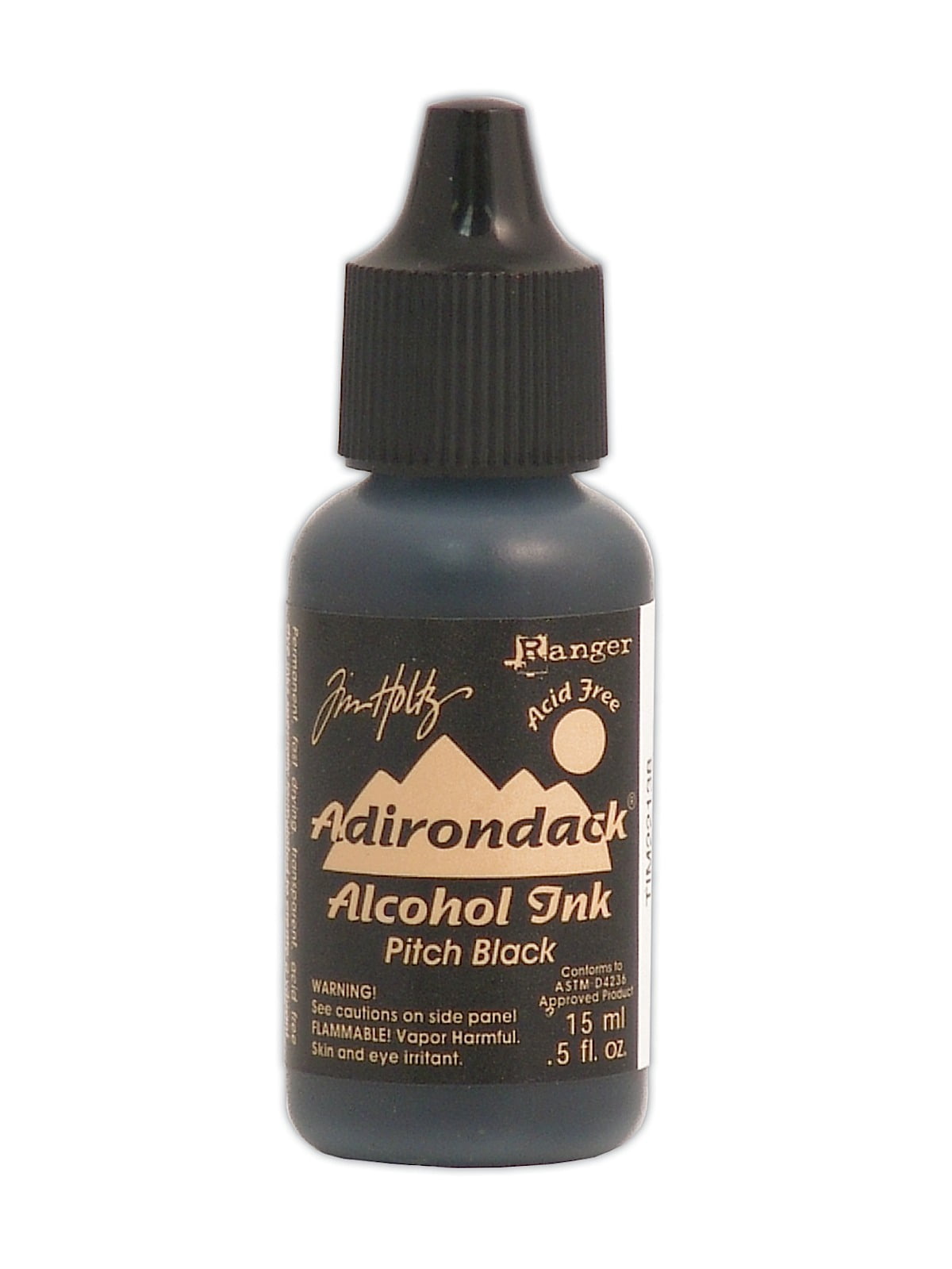 Tim Holtz Alcohol Inks pitch black, 0.5 oz., bottle (pack of 6)
