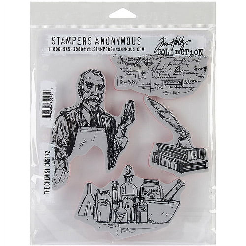 Tim Holtz Cling Rubber Stamp Set 7"x8.5"