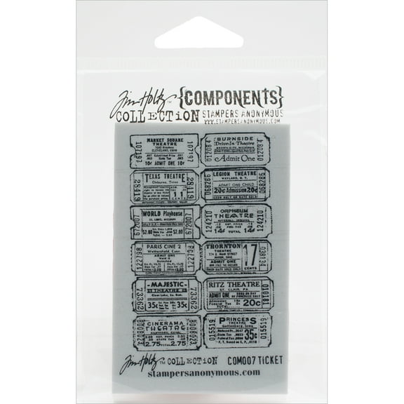 Tim Holtz Cling Stamp 2.5"X3.5"-Ticket